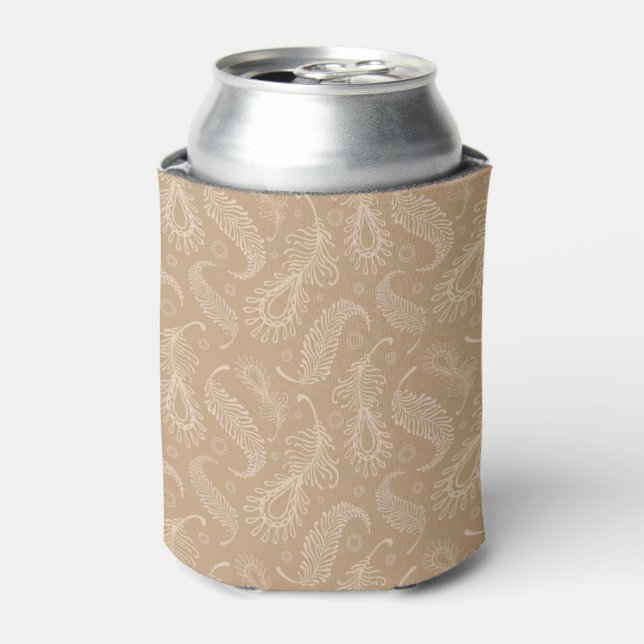 Retro-feater-pale-pattern Can Cooler (Can Front)