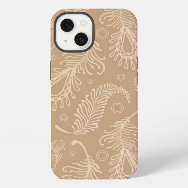 Retro-feater-pale-pattern iPhone Case (Back)