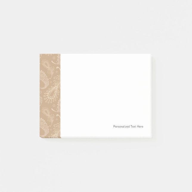 Retro-feater-pale-pattern Post-it Notes (Front)