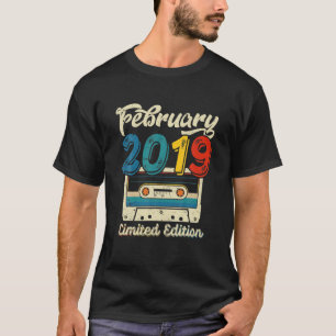 Retro February 2019 Cassette Tape 3Rd Birthday Dec T-Shirt