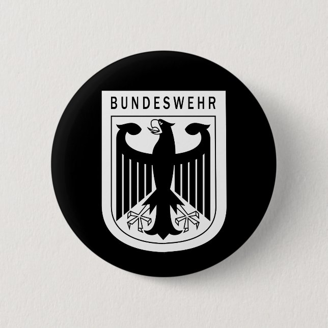 Retro - Federal Republic of Germany Bundeswehr 6 Cm Round Badge (Front)
