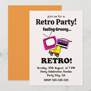 Retro Feeling Groovy Retro Invitation
