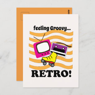 Retro Feeling Groovy Retro Postcard