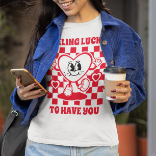 Retro Feeling Lucky Women's Valentine's Day  T-Shirt