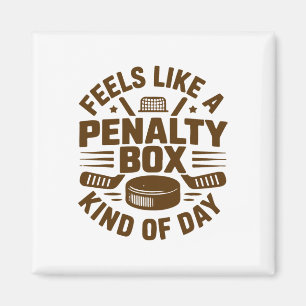 Retro Feels Like A Penalty Box Kind Of Day Hockey Magnet