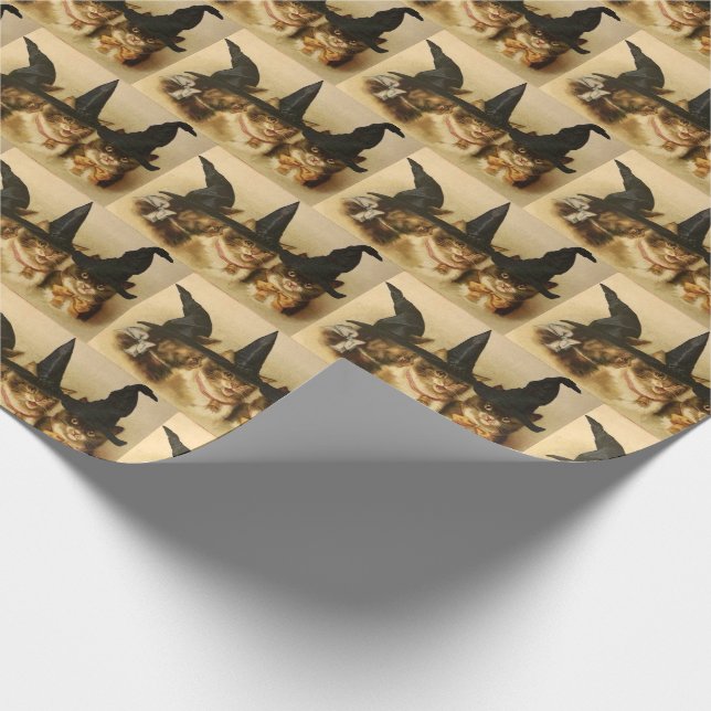 Retro Feline Witchy Gift Wrap (Corner)