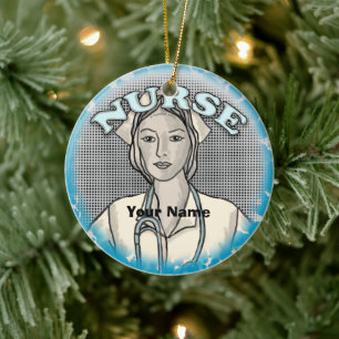 Retro Female Nurse ornament