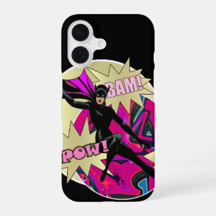 Retro female superhero iPhone 16 case