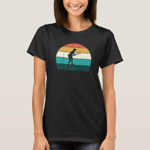 Retro Female Tennis Player Vintage Play Server Re T-Shirt