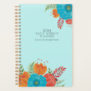 Retro Feminine Calendar Planner Undated Any Year
