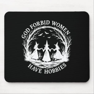 Retro Feminist Celestial God Forbid Women Have Mouse Pad