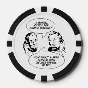 Retro Feminist Humor poker chips