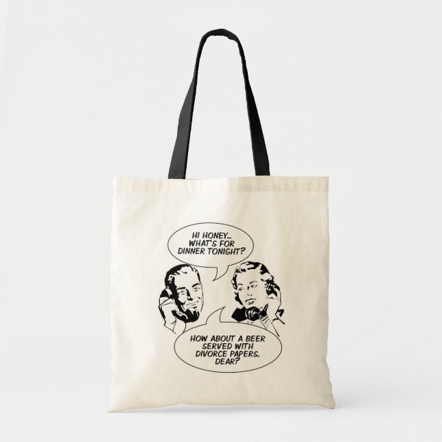 Retro Feminist Humour bags (Front)