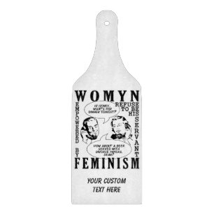 Retro Feminist Humour custom cutting board