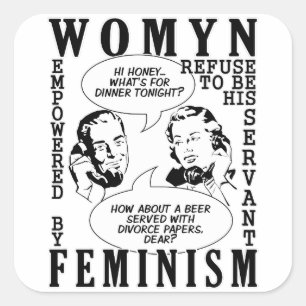 Retro Feminist Humour stickers