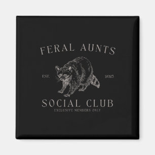 Retro Feral Aunt Social Club Pregnancy Reveal Funn Magnet