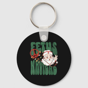Retro Fetus Navidad Santa Claus Christmas Obgyn Nu Key Ring