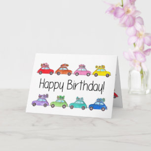Retro Fiat 500´s Birthday Card