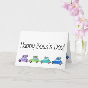 Retro Fiat 500´s Boss's Day Card