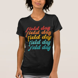 Retro Field day  yellow field day games teachers k T-Shirt