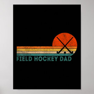 Retro Field Hockey Dad Ll Dad Field Hockey Game Poster