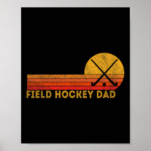 Retro Field Hockey Dad Ll Dad Field Hockey Game Poster