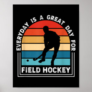 Retro Field Hockey Retro Hockey Player  Poster