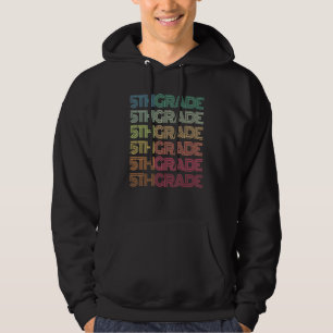 Retro Fifth Grade Student Teacher Groovy Team Read Hoodie