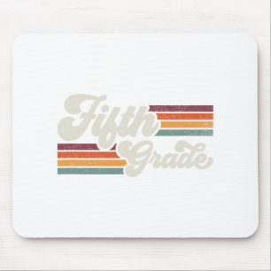 Retro Fifth Grade Teacher Byck To School Mouse Pad