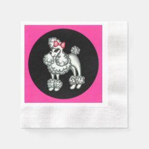 Retro Fifties French Poodle Party Napkins