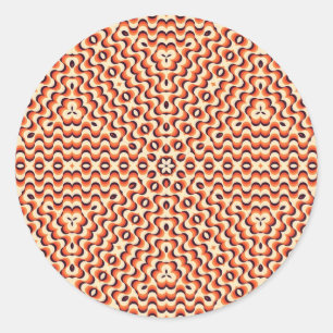 Retro Fifties Seamless Abstract Art Classic Round Sticker