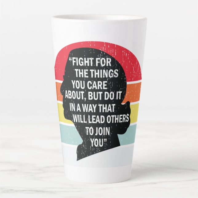 Retro Fight For The Things You Care About Latte Mug (Front)