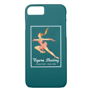 Retro Figure Skater Poetry On Ice iPhone 8/7 Case