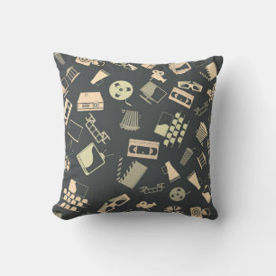 Retro film elements pattern cushion