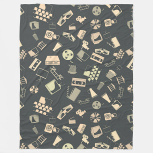 Retro film elements pattern fleece blanket