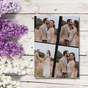 Retro Film Photo Wedding Collage Thank You Cards