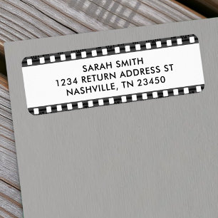Retro Film Strip Address Return Address Label
