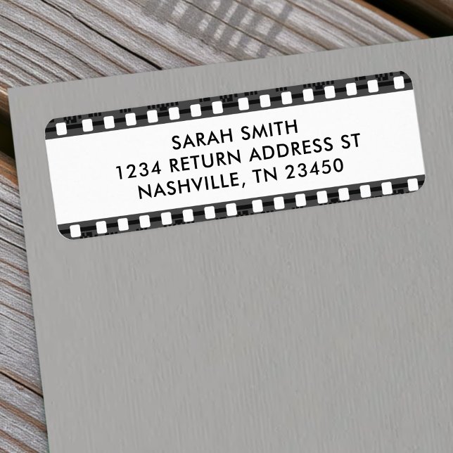 Retro Film Strip Address Return Address Label (Creator Uploaded)