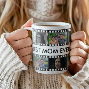 Retro Film Strip Best Mum Ever Photo Collage Coffee Mug
