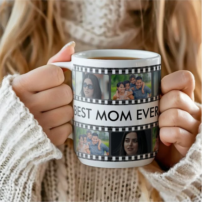 Retro Film Strip Best Mum Ever Photo Collage Coffee Mug (Retro Film Strip Best Mom Ever Photo Collage Coffee Mug
)