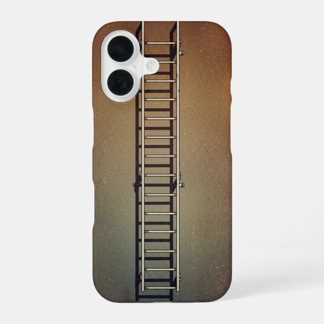 Retro Fire Escape Ladder iPhone 16 Case (Back)