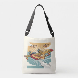 Retro Firefighting Water Bomber AirPlane Crossbody Bag