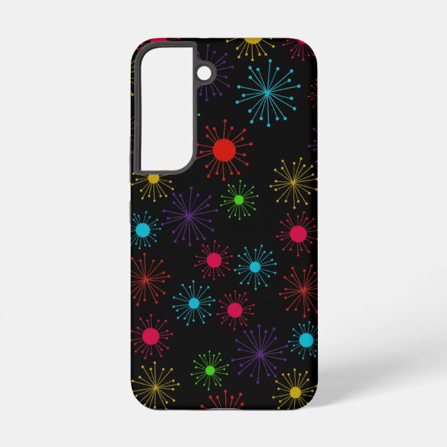 Retro Fireworks Starbursts Samsung Galaxy S22 Case (Back)