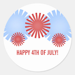 Retro Fireworks Stickers