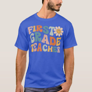 Retro First Grade Teacher Life Colourful 1st Grad T-Shirt