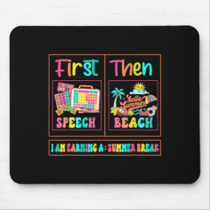 Retro First Speech Then Beach I Am Earning A Mouse Pad