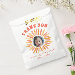 Retro First Trip around the Sun 1st Birthday Party Favour Bag