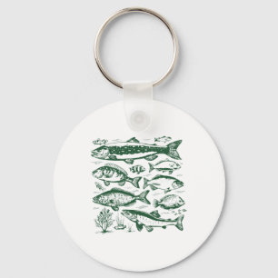 Retro Fish Species Biology Types Of Freshwater Fis Key Ring
