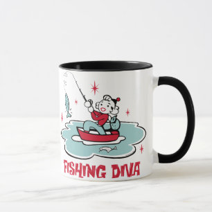Retro Fishing Diva Mug