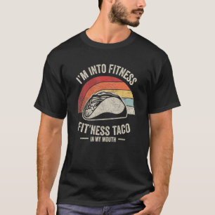 Retro Fitness Taco Mens Graphic Tees Sarcastic Gy